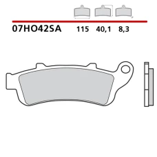 BREMBO 2026/03 КОЛОДКИ ДИСКОВІ ТОРМОЗНІ KH261 / KH281 SINTER SA (SPIEK METALICZNY) ПЕРІД (ECE R90)