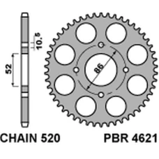 ЗАДНЯ ЗІРКА PBR 4621 30 F KYMCO MXU/MXR50/150 (02-13) (JTR1071.30) (LANC. 520)
