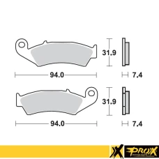 PROX КОЛОДКИ ДИСКОВІ ТОРМОЗНІ KH125 HONDA CR125/250/500 '87-94 ПЕРІД