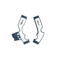 RACETECH (RTECH) 2025/12 КРИШКИ РАМИ (КОМПЛЕКТ) BI-MATERIAL СУПЕР GRIP HUSQVARNA TC 65 '17-'24 КОЛІР СИНІЙ / БІЛИЙ