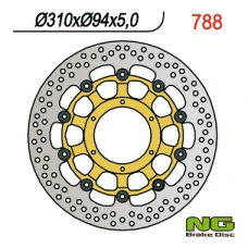 NG ДИСК ТОРМОЗНИЙ ПЕРІД HONDA CBR 1000 RR 04-05, CB 1300 01-10 (310X94X5) (6X65MM) CBR 600RR 03-08, CB 1000R 08-16, CTX 1300 14-16 PLYWAJACA