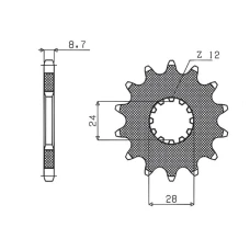 ПЕРЕДНЯ ЗІРКА SUNSTAR CHT 526 18 KAWASAKI ZX 12R '00-'05 (JTF517.18) (LANC. 530) (52618JT)