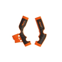 RACETECH (RTECH) 2025/12 КРИШКИ РАМИ (КОМПЛЕКТ) BI-MATERIAL СУПЕР GRIP KTM SX 65 '16-'24 КОЛІР КОЛІР ПОМАРАНЧ / ЧОРНИЙ