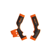 RACETECH (RTECH) 2025/12 КРИШКИ РАМИ (КОМПЛЕКТ) BI-MATERIAL СУПЕР GRIP KTM SX 65 '16-'24 КОЛІР КОЛІР ПОМАРАНЧ / ЧОРНИЙ
