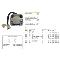 DZE РЕГУЛЯТОР НАПРУГИ SUZUKI DR350 SE 95-99, LS650 96-11, SV650 98-01 (32800-24B01) (ESR123) (35A)