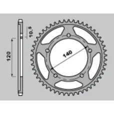 ЗАДНЯ ЗІРКА GROSSKOPF ЗАГАРТОВАНА 4398 42 C45 SUZUKI GSXR 750 (00-05), GSR750 '11-'14 (2061-42)