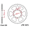 ЗАДНЯ ЗІРКА JR 4540 46 HYOSUNG GV 250 '04-'15 (JTR1073.46) (LANC. 520) - зображення 2