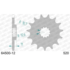 AFAM 2026/06 ШЕСТЕРНЯ ПЕРІД 727 12 HUSQVARNA CR/WR/TC/TE 125/250/300/310/410/510/610 (LANC. 520) (JTF824.12)