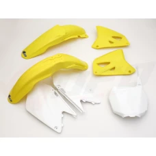 UFO КОМПЛЕКТ ПЛАСТІКОВ SUZUKI RM 125 '01-'22, RM 250 '01-'22 КОЛІР OEM (BIALY/ZOLTY) (SU402E999)