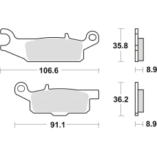 TRW LUCAS КОЛОДКИ ДИСКОВІ ТОРМОЗНІ KH446 SINTER OFFROAD YAMAHA YFM 550 GRIZZLY 09-, YFM 700 GRIZZLY 07-, ЗАД