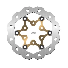 NG ДИСК ТОРМОЗНИЙ ПЕРІД CPI/HONDA/MBK/TGB/YAMAHA (220X58X2,5) (3X10,5MM) WAVE PLYWAJACA ЗОЛОТИЙ МАТЕРІАЛ