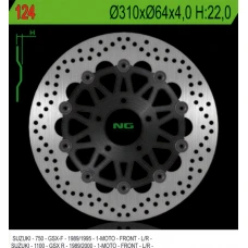 NG ДИСК ТОРМОЗНИЙ ПЕРІД SUZUKI GSXR 1100 '89-'00, GSXR 750 '89-'95 (310X64X4)