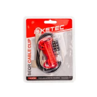 BIKETEC ЗАХИСТ ПРОВОДКИ DO МОТОШОЛОМ АБО ODZIEZY, РОЗМІР: ТРОСИК 4MM, 1,2M, ЗАМОК NA SZYFR 4 ЦИФРОВИЙ (МОЖЛИВІСТЬ RESETU KOMBINACJI)