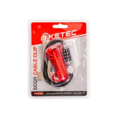 BIKETEC ЗАХИСТ ПРОВОДКИ DO МОТОШОЛОМ АБО ODZIEZY, РОЗМІР: ТРОСИК 4MM, 1,2M, ЗАМОК NA SZYFR 4 ЦИФРОВИЙ (МОЖЛИВІСТЬ RESETU KOMBINACJI)