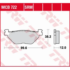 TRW LUCAS ZF КОЛОДКИ ДИСКОВІ ТОРМОЗНІ KH319 ORGANIC YAMAHA XP 500/530 T-MAX '01-'18, TDM 900 '02-'14, XV/XVS 950 '09-'18, XT 1200Z TENERE '11-'18, FJR 1300 '03-'21, XVS 1300 '07-'17, XV 1700 '03-'21, XV 1900 '06-'08/'11-'13 ЗАД