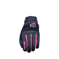 FIVE GLOVES РУКАВИЦІ TEKSTYLNE GLOBE EVO WOMAN DAMSKIE КОЛІР CZARNY/ROZOWY FLUO РОЗМІР 8 (S)