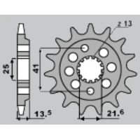 ПЕРЕДНЯ ЗІРКА CHT 2099 15 (A4254043150) (JTF1307.15) HONDA XR 650 '00-'07