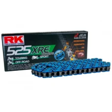 RK ЛАНЦЮГ ПРИВІДНИЙ BB525XRE-124 (XW-RING) КРИШКА (CLF) W КОМПЛЕКТІ КОЛІР СИНІЙ