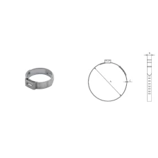 PROMX OETIKER 167 ХОМУТ BEZSTOPNIOWA Z UCHEM - 90,3-93,5/7MM - 1 ШТУК