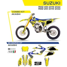 UFO КОМПЛЕКТ НАЛІПОК (OKLEIN) SUZUKI RMZ 250 '19-'22; RMZ 450 '18-'22 AKAISHI КОЛІР ЖОВТИЙ