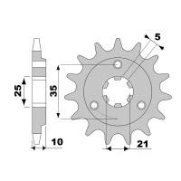 CHT ЗІРОЧКА ПЕРІД 412 14 SUZUKI DR 750S '88-'89, DR 800S BIG '88-'00 (41214JT) (LANC. 520)