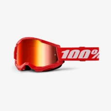 100 ПРОЦЕНТ ОКУЛЯРИ МОДЕЛЬ STRATA 2 RED - MIRROR RED LENS - КОЛІР CZERWONY/BIALY ХВІРТКА ЧЕРВОНА ЗЕРКАЛО