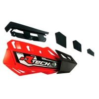 RACETECH ПЛАСТИКИ ЗМІННІ DO ЗАХИСТІВ RAK (HANDBAROW) FLX / АЛЮМІНІЙ / ATV КОЛІР ЧЕРВОНИЙ