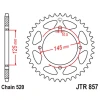 ЗАДНЯ ЗІРКА JR 857 47 YAMAHA XV 125 VIRAGO '97-01, XVS 125 DRAG STAR '00-04, TT 600R '04, (85747JT) (LANC. 520) КОЛІР ЧОРНИЙ - зображення 1