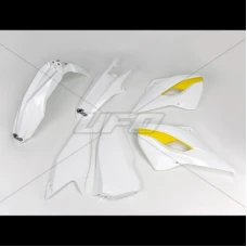UFO КОМПЛЕКТ ПЛАСТІКОВ HUSQVARNA TE/FE 125/250/300/350/450 '15 КОЛІР OEM '15 (BIALY/ZOLTY) (HU615E999)