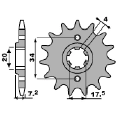 ПЕРЕДНЯ ЗІРКА PBR CHT 266 13 18NC (LANC. 520)