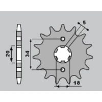 ПЕРЕДНЯ ЗІРКА PBR CHT 264 16 18NC KYMCO 125/ YAMAHA 125 (LANC. 428)