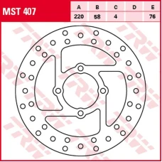 TRW LUCAS ZF ДИСК ТОРМОЗНИЙ ЗАД DERBI DXR 200/250 '04-'08, YAMAHA YFS 200 BLASTER '88-'07, YFM 350 WOLVERINE '95-'05, YFZ BANSHEE '90-'06, YFM 660R RAPTOR '01-'05 (220X58X4MM)