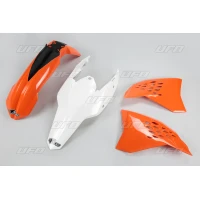 UFO КОМПЛЕКТ ПЛАСТІКОВ KTM EXC '11 КОЛІР OEM (POMARANCZOWY/BIALY) (KT512E999)