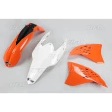 UFO КОМПЛЕКТ ПЛАСТІКОВ KTM EXC '11 КОЛІР OEM (POMARANCZOWY/BIALY) (KT512E999)