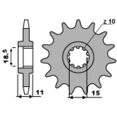 ПЕРЕДНЯ ЗІРКА PBR CHT 594 12 18NC GARELLI 50 (83-91) (LANC. 415)