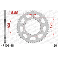 AFAM 2026/04 ШЕСТЕРНЯ ЗАД 4402 48 YAMAHA DT 50 '03-'06, MALAGUTI XTM, MRX, SMX (JTR1131.48) (LANC. 420)
