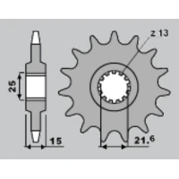 ПЕРЕДНЯ ЗІРКА JR CHT 2082 15 KAWASAKI ZX6R '95-'97