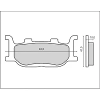 BRENTA КОЛОДКИ ДИСКОВІ ТОРМОЗНІ KH199 ПЕРІД YAMAHA YP 250/400 MAJESTY, FZ6, XJ6, XVS 1100, MT03, XV125/250 (FT 3019)