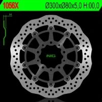 NG ДИСК ТОРМОЗНИЙ ПЕРІД KAWASAKI ZX6R '05-'16, ER6F/N '06-'18, KLE 650 VERSYS '07-'15, Z750, Z1000,ZX10R (300X80X5) (5X10,5MM) WAVE PLYWAJACA
