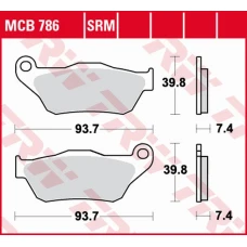 TRW LUCAS ZF КОЛОДКИ ДИСКОВІ ТОРМОЗНІ KH430 ORGANIC YAMAHA YP 125 X-MAX '06-'09, XP 250 X-MAX '05-'09 ПЕРІД