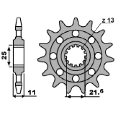 ПЕРЕДНЯ ЗІРКА PBR CHT 2172 16 18NC YAMAHA XJ6 DIVERSION 09-15 (LANC. 520)