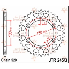 JT ЗІРОЧКА ЗАД 4309 43 HONDA XL600/XL500/NX650/XR600/FX650 (430943JT)* (LANC. 520)