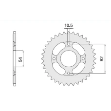 CHT ЗІРОЧКА ЗАД 835 46 YAMAHA TZR (A4140835460) RD 125 , SR 125