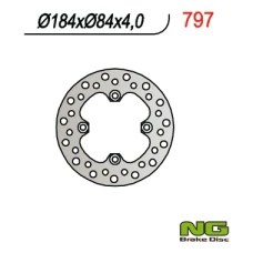 NG ДИСК ТОРМОЗНИЙ ЗАД KAWASAKI KX 85 '01-'16 (184X84X4)