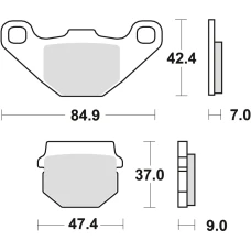TRW LUCAS КОЛОДКИ ДИСКОВІ ТОРМОЗНІ KH83 ORGANIC DERBI SENDA 50 12-17, KAWASAKI KLX 110 10-, KMX 125 87-98, SUZUKI UE 125 / 150 01-03, ПЕРІД/ЗАД