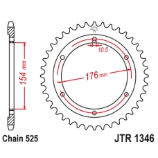 ЗАДНЯ ЗІРКА JR 4679 44 HONDA CB 1000RA '18-19, VFR 800 V-TEC (ABS) '14-'17, VFR 800X CROSSRUNNER '15-'17 (467944JT) (LANC. 525)