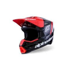 ALPINESTARS ШОЛОМ S-M3 RADIUM BLACK/FLUO RED/WHITE L