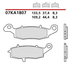 BREMBO 2026/03 КОЛОДКИ ДИСКОВІ ТОРМОЗНІ KH231 GENUINE КАРБОН CERAMIC (POLMETALICZNE MIESZANKA OEM) ПЕРІД/ЗАД