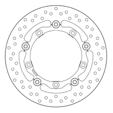 BREMBO 2026/06 ДИСК ТОРМОЗНИЙ ПЕРІД PLYWAJACA YAMAHA X-MAX 125 '06-'17, X-MAX 250 '16, T-MAX 500 '04-'07, T-MAX 530 '12-'19, T-MAX 560 '20-'21 (267X132X5MM) (5X8,5MM)