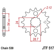 ПЕРЕДНЯ ЗІРКА JR CHT 526 15 KAWASAKI ZZR 1200/1400 (52615JT) (LANC. 530)